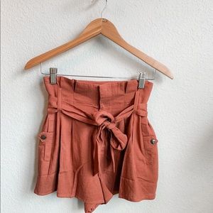High Waisted Bow Tie Shorts